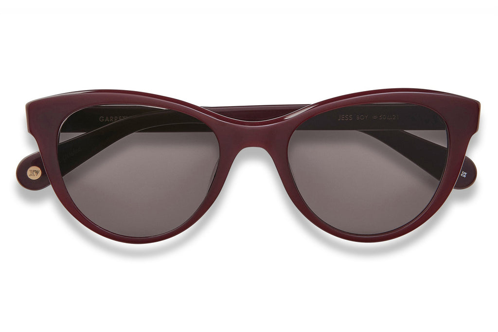 Garrett Leight - Jess Sunglasses Boysenberry with Flat Black Licorice Lenses