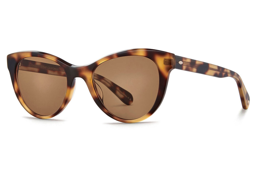 Garrett Leight - Jess Sunglasses Savannah Tortoise with Flat Cider Lenses