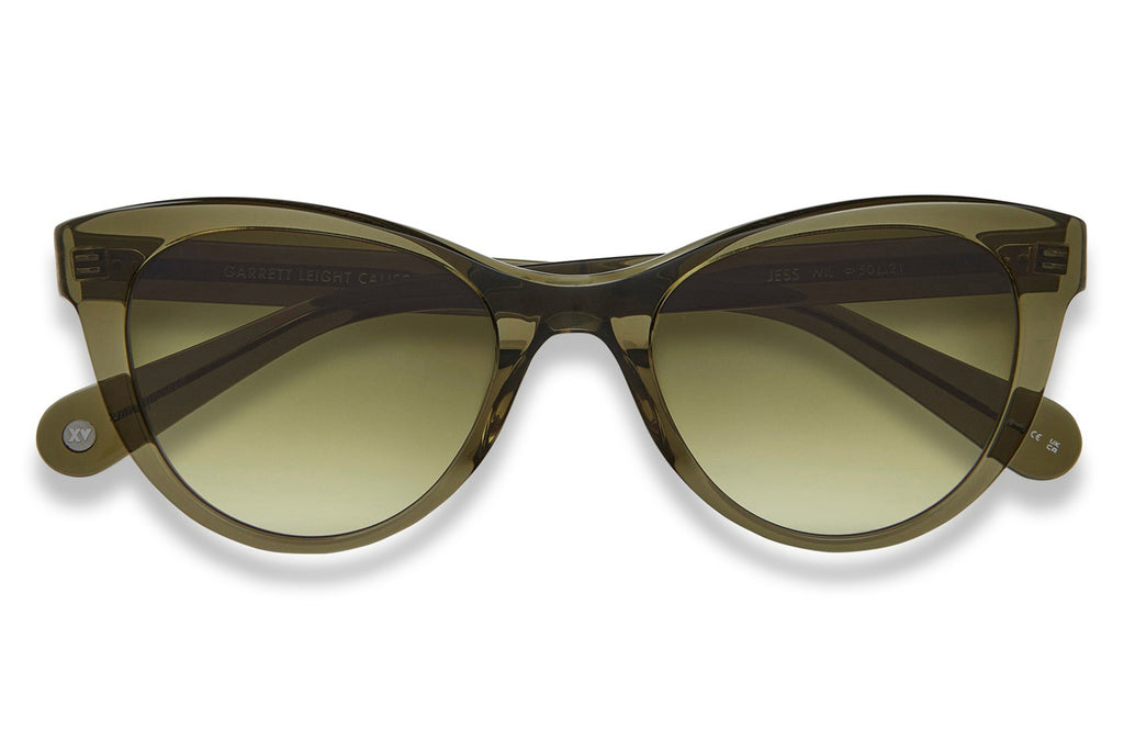 Garrett Leight - Jess Sunglasses Willow with Flat Olive Gradient Lenses