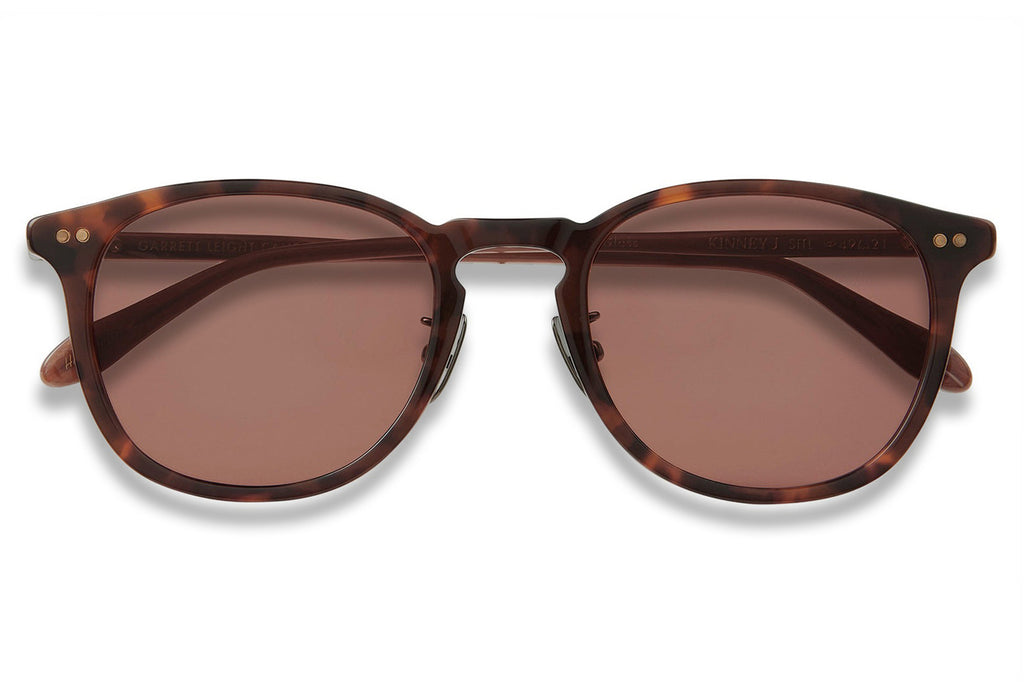 Garrett Leight - Kinney J Sunglasses Sienna Tortoise Laminate with Pure Rosewood Lenses
