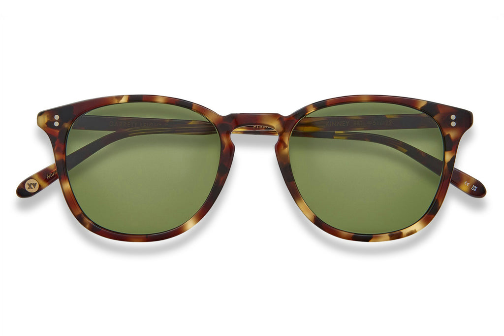 Garrett Leight - Kinney Sunglasses Bourbon Tortoise with Semi-Flat Pure Green Lenses