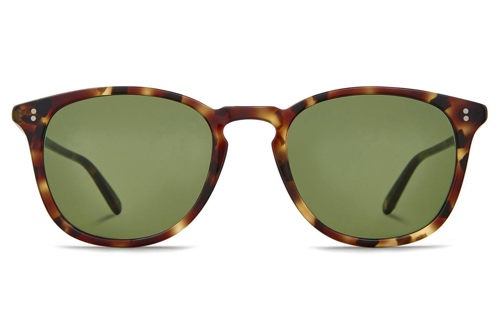 Garrett Leight - Kinney Sunglasses Bourbon Tortoise with Semi-Flat Pure Green Lenses