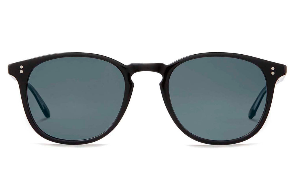 Garrett Leight - Kinney Sunglasses Black with Semi-Flat Pure Blue Smoke Lenses