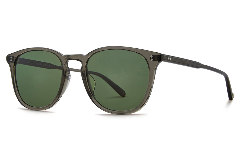 Garrett Leight - Kinney Sunglasses Black Glass with Semi-Flat Pure G15 Lenses