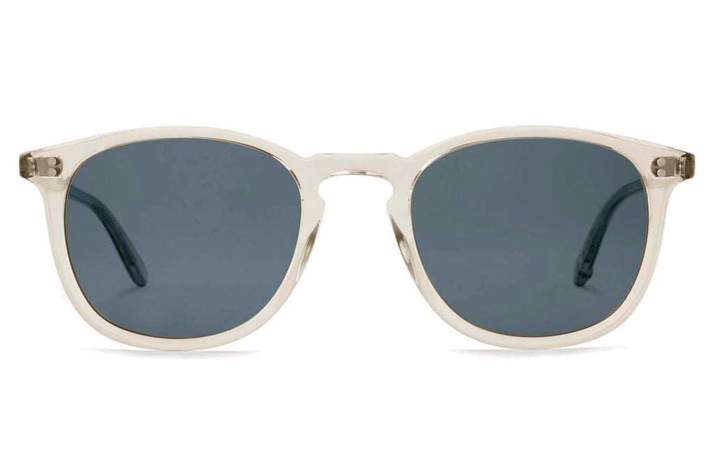 Garrett Leight - Kinney Sunglasses Champagne with Blue Smoke Polar Lenses