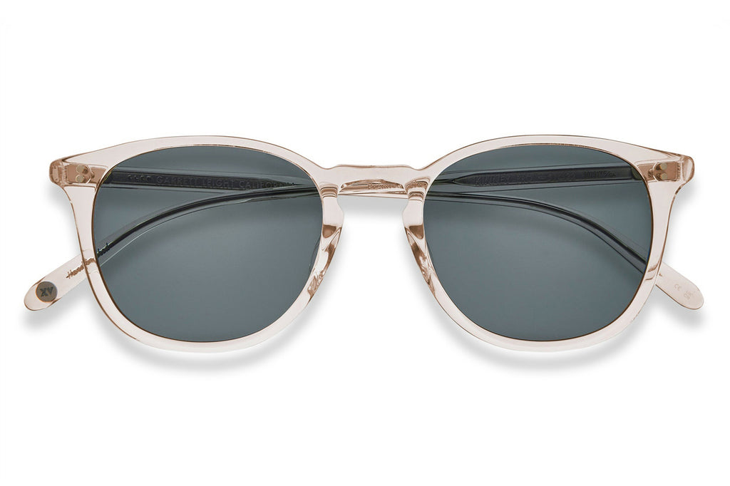 Garrett Leight - Kinney Sunglasses Prosecco with Semi-Flat Pure Blue Smoke Lenses