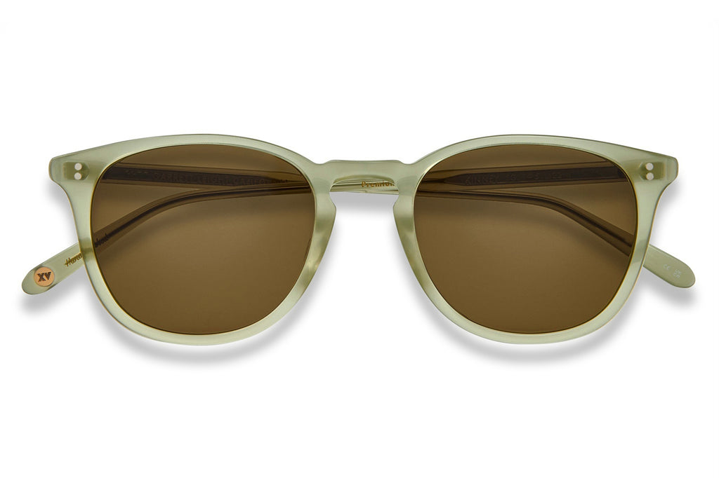 Garrett Leight - Kinney Sunglasses Sea Glass with Semi-Flat Pure Coffee Lenses