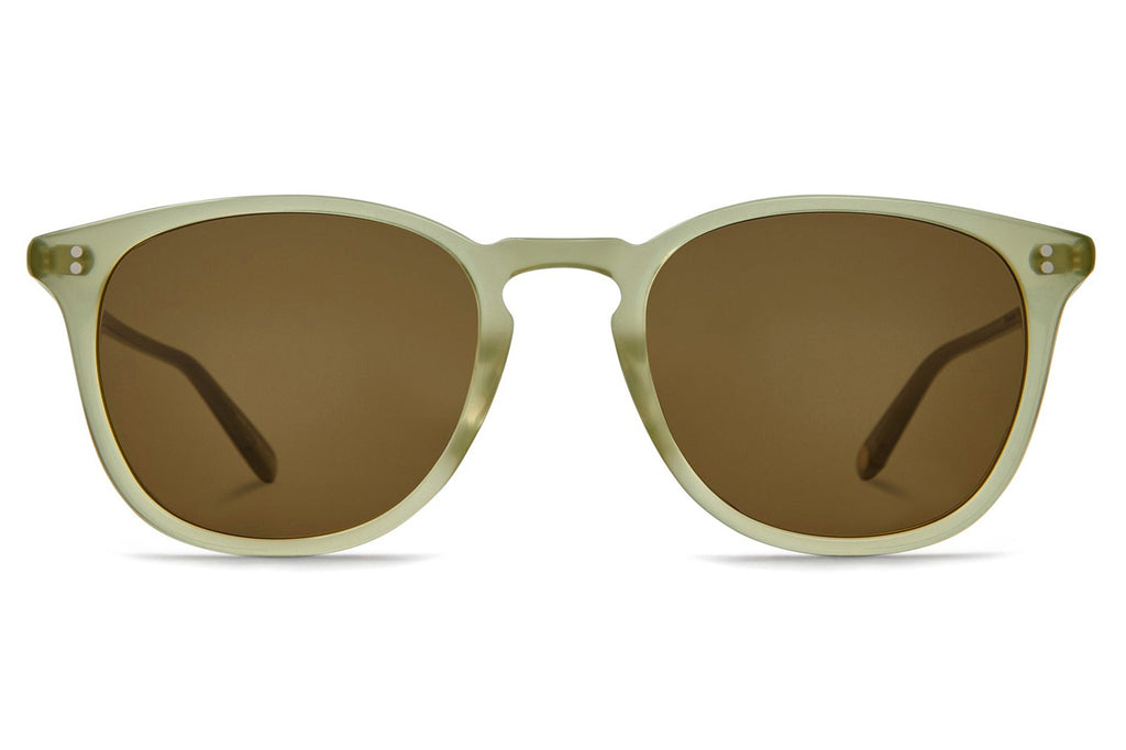 Garrett Leight - Kinney Sunglasses Sea Glass with Semi-Flat Pure Coffee Lenses