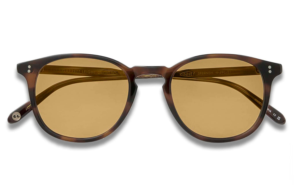 Garrett Leight - Kinney Sunglasses Spotted Brown Shell with Brown Lenses