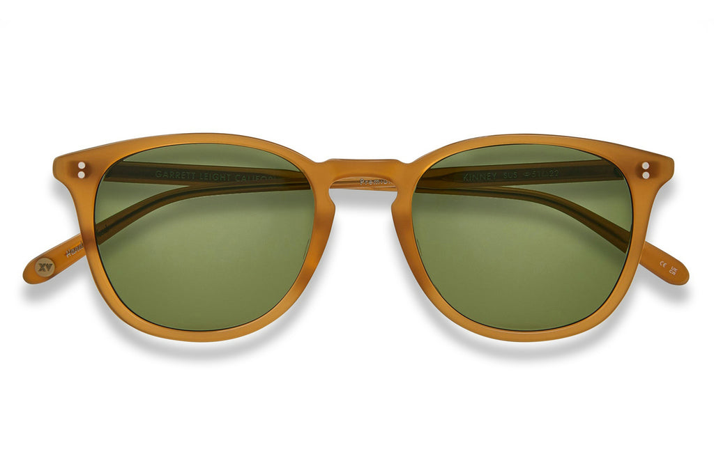 Garrett Leight - Kinney Sunglasses Summer Sun with Semi-Flat Pure Green Lenses