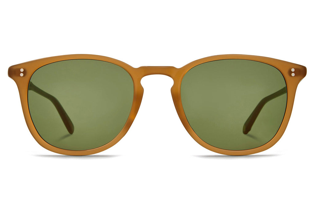 Garrett Leight - Kinney Sunglasses Summer Sun with Semi-Flat Pure Green Lenses