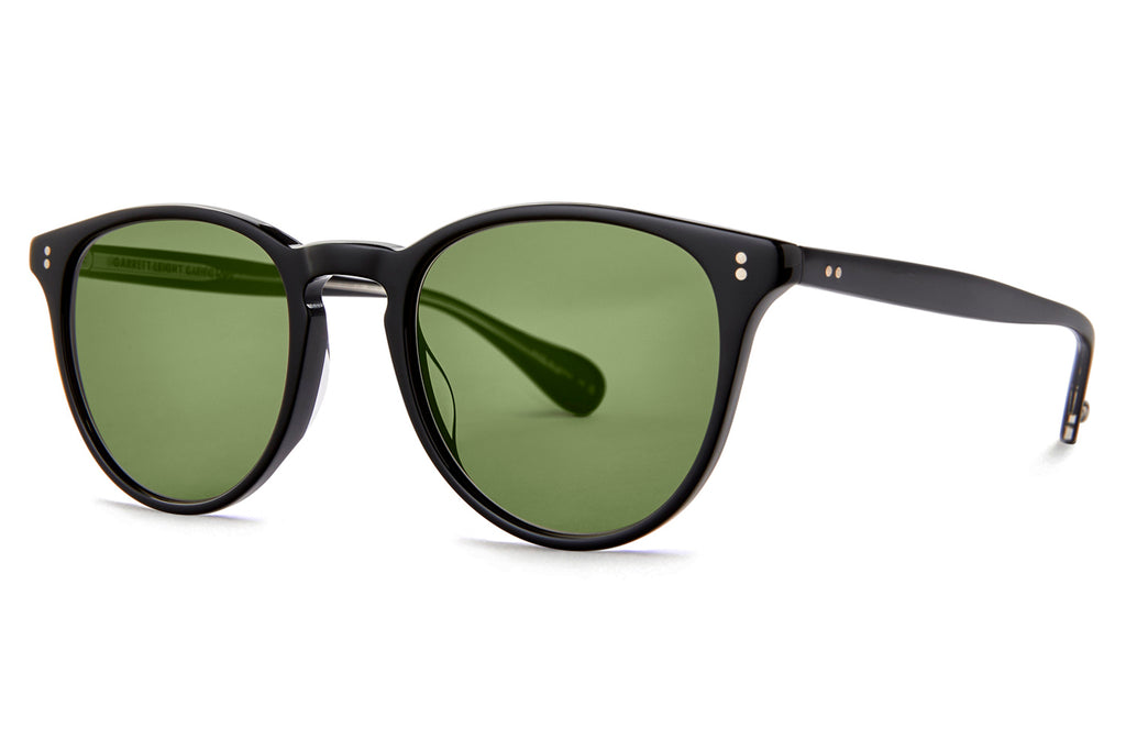 Garrett Leight - Manzanita Sunglasses Black with Green Lenses