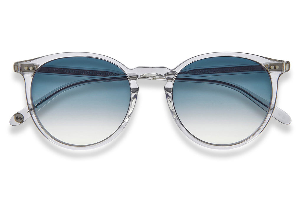 Garrett Leight - Morningside Sunglasses Light Light Grey with Semi-Flat Blue Tide Gradient Lenses
