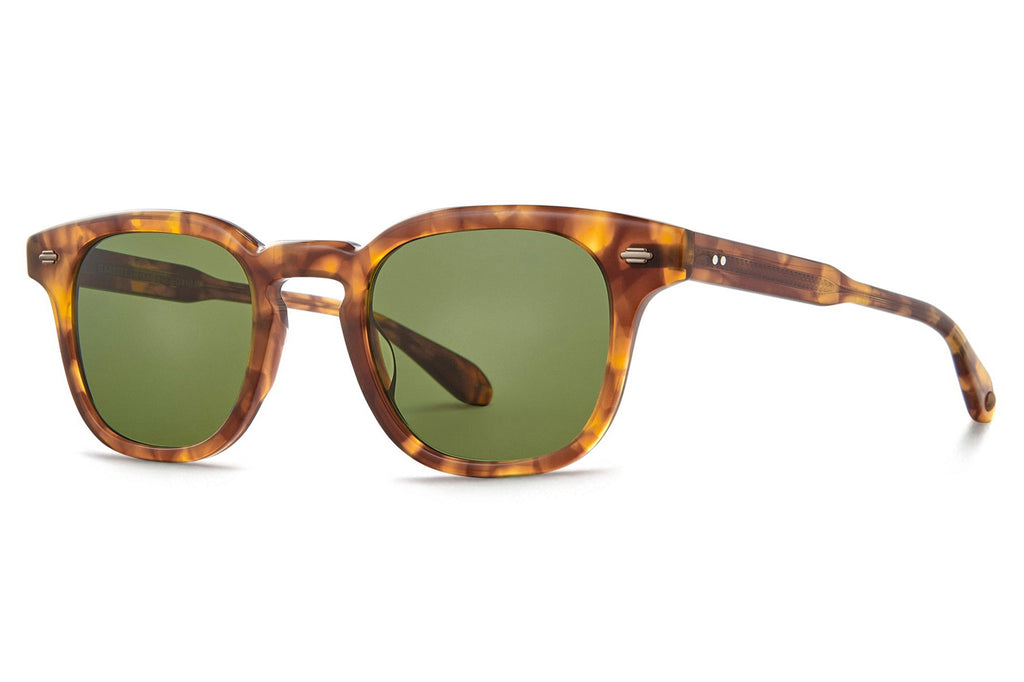 Garrett Leight - Sherwood Sunglasses Hazel Tortoise with Pure Green Lenses