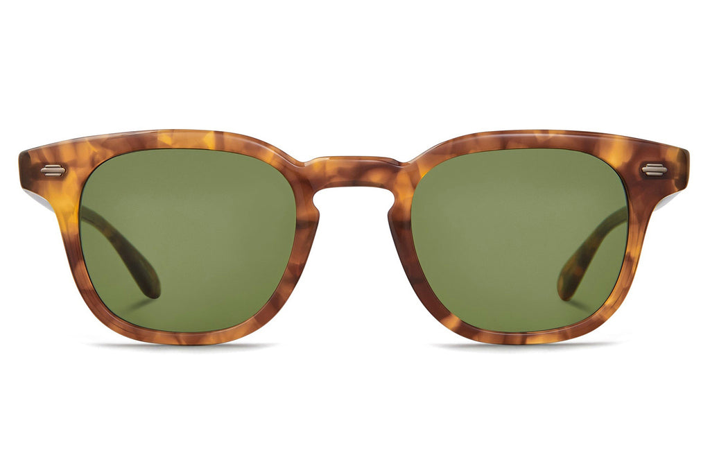 Garrett Leight - Sherwood Sunglasses Hazel Tortoise with Pure Green Lenses