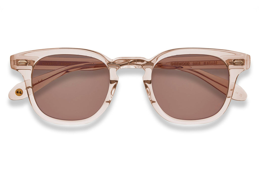 Garrett Leight - Sherwood Sunglasses Shell Crystal with Pure Redwood Lenses
