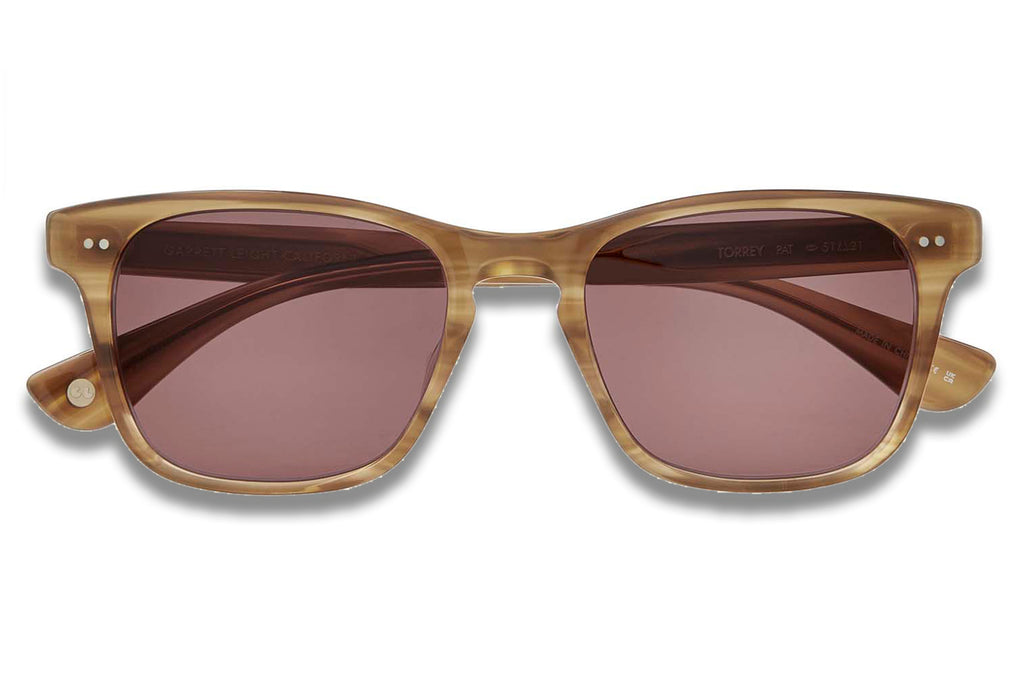 Garrett Leight - Torrey Sunglasses Palisade Tortoise with Lilac Lenses