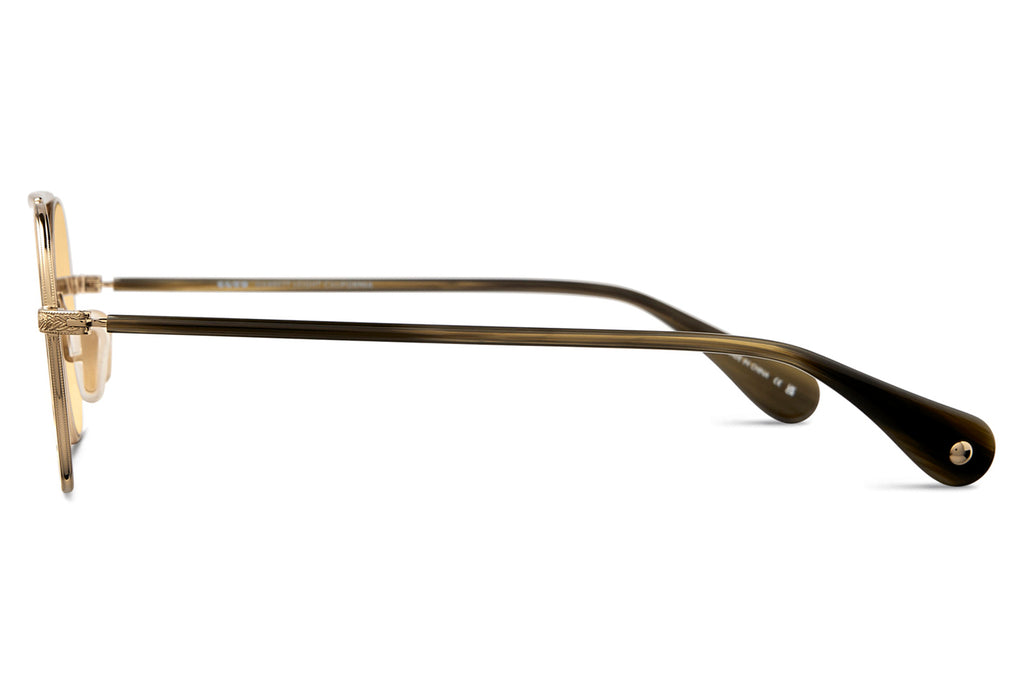 Garrett Leight - Van Buren II Sunglasses Gold-Douglas Fir with Flat Pure Maple Lenses