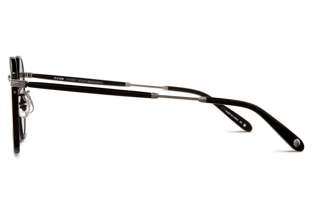 Garrett Leight - Wilson Sunglasses Black-Pewter with Semi-Flat Pure Blue Smoke Lenses