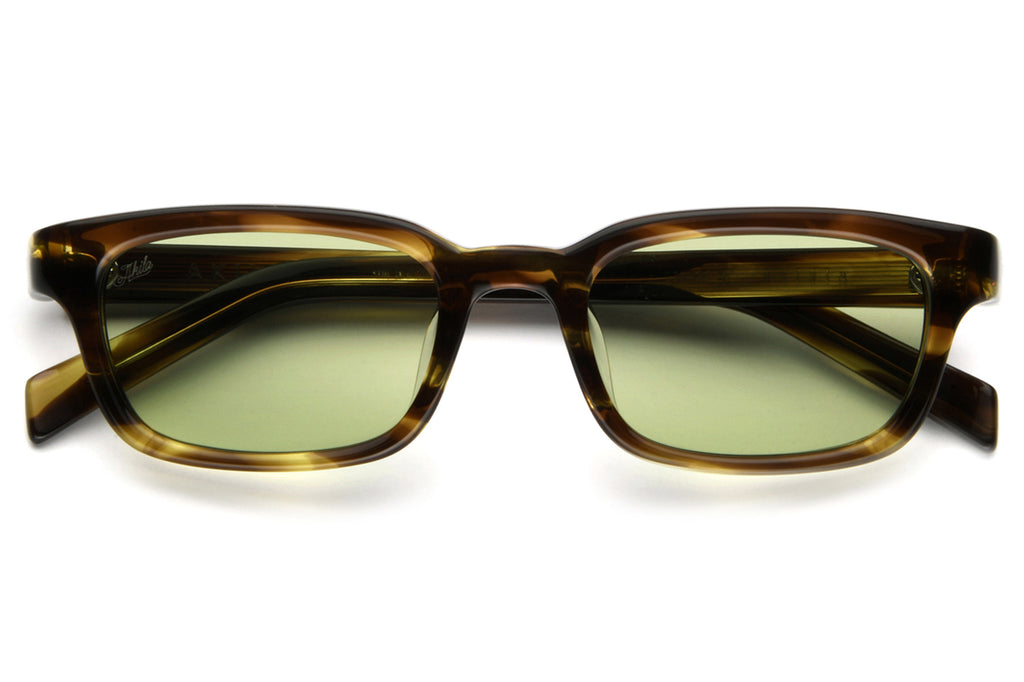 AKILA® Eyewear - Trivia Sunglasses Olive Havana w/ Green Lenses