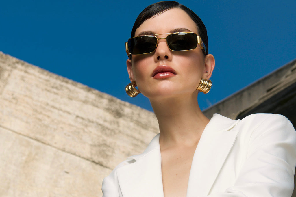 Linda Farrow - Joey Sunglasses Yellow Gold (C1)