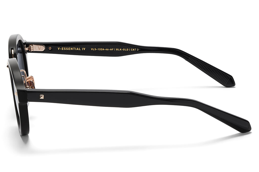 Valentino® Eyewear - V-Essential IV Sunglasses Black & White Gold with Dark Grey Lenses