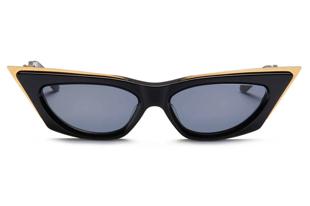 Valentino® Eyewear - V-Gold Cut-I Sunglasses Black & Yellow Gold with Dark Grey Lenses