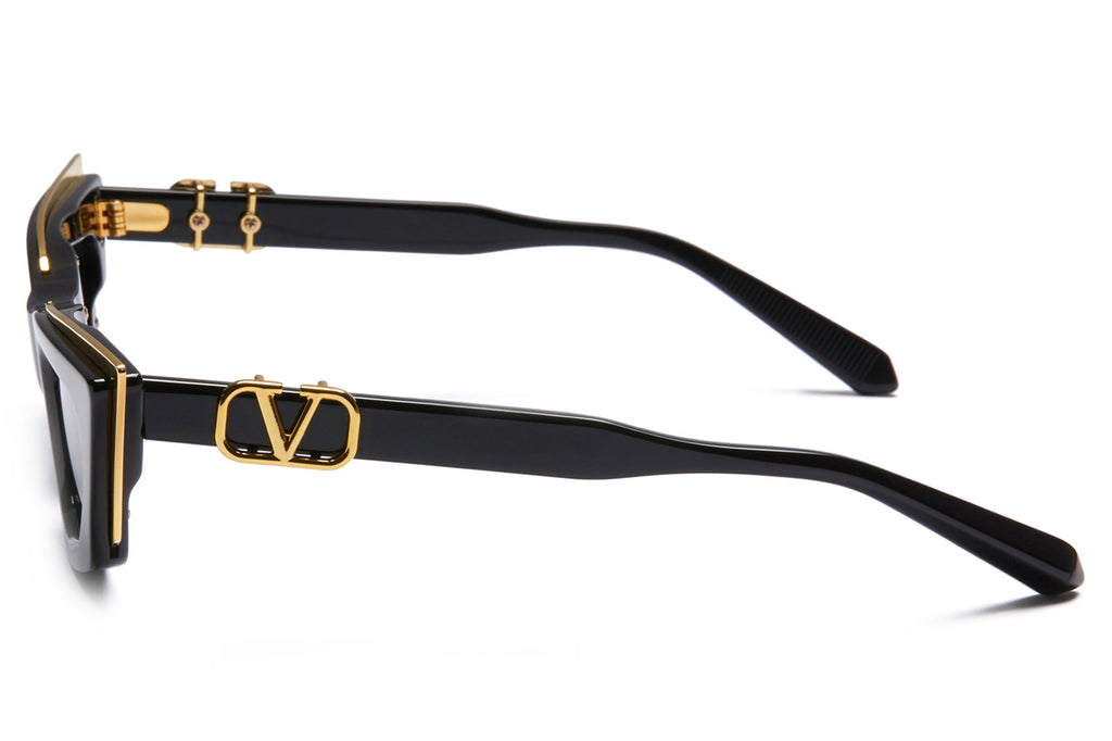 Valentino® Eyewear - V-Gold Cut-I Sunglasses Black & Yellow Gold with Dark Grey Lenses