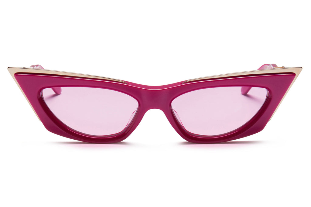 Valentino® Eyewear - V-Gold Cut-I Sunglasses Pink & White Gold with VA Pink Lenses