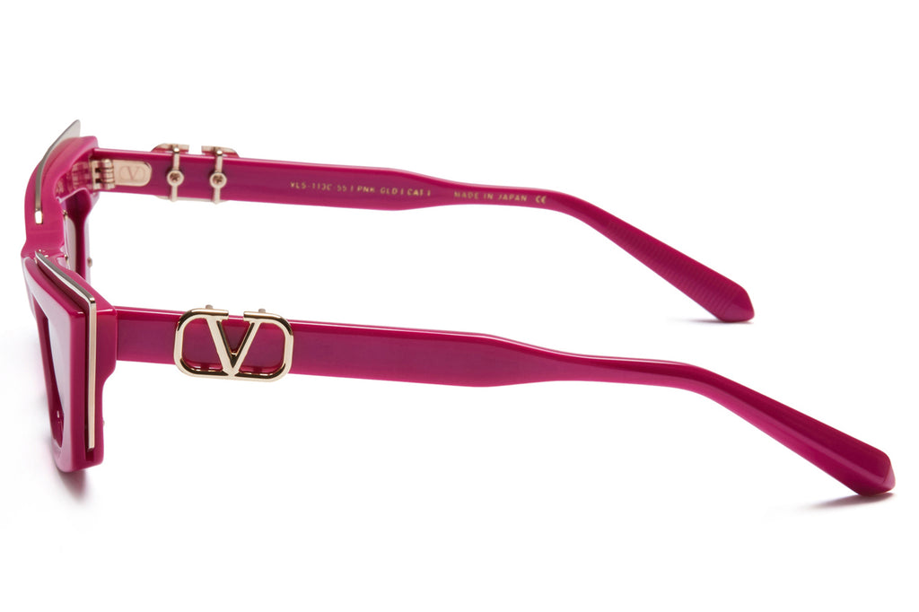 Valentino® Eyewear - V-Gold Cut-I Sunglasses Pink & White Gold with VA Pink Lenses