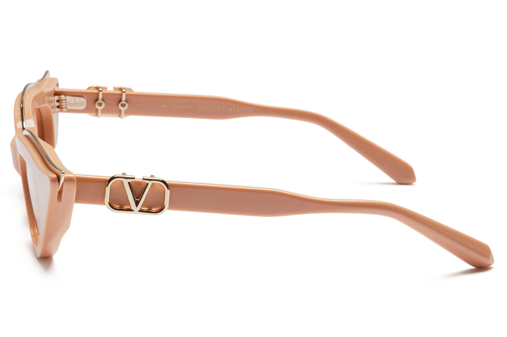 Valentino® Eyewear - V-Gold Cut-II Sunglasses Beige & White Gold with V-Nude Lenses