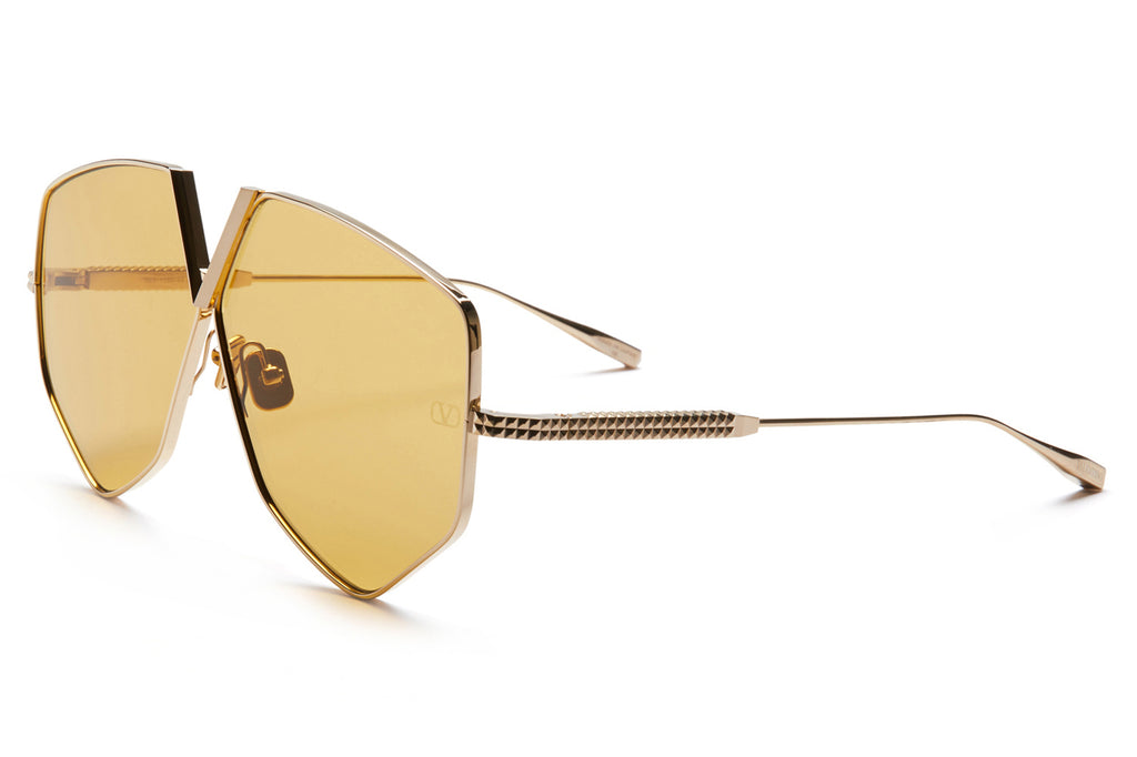 Valentino® Eyewear - V-Hexagon Sunglasses V-Light Gold with Amber Lenses