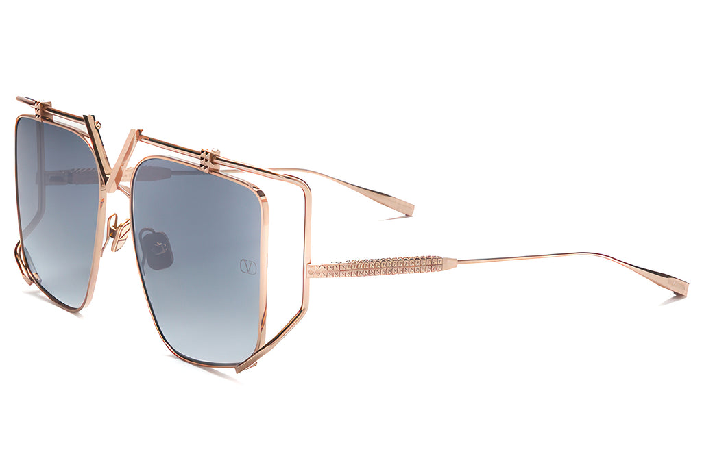 Valentino® Eyewear - V-Light Sunglasses Rose Gold with Dark Grey Gradient Lenses