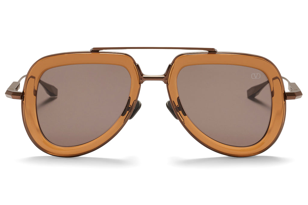 Valentino® Eyewear - V-Lstory Sunglasses Crystal Brown & Copper with Dark Brown Lenses