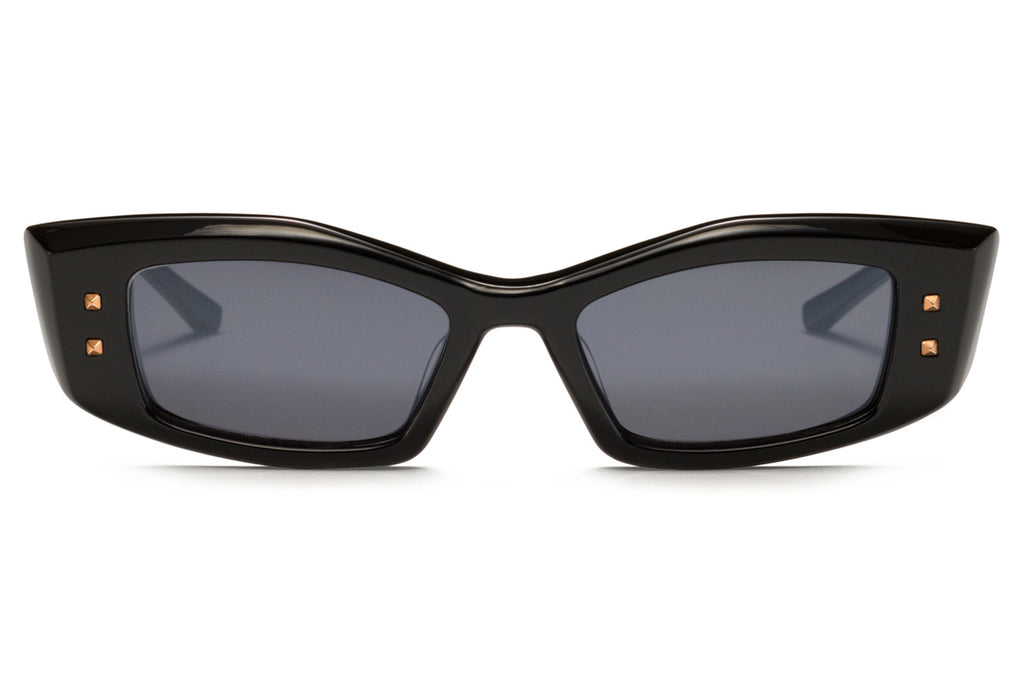 Valentino® Eyewear - V-Quattro Sunglasses Black & Rose Gold with Dark Grey Lenses
