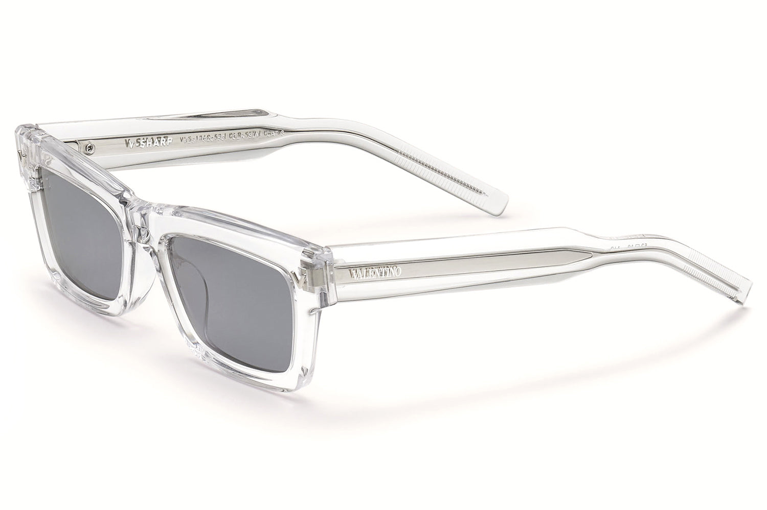 VALENTINO 長方形フレムサンクラス VSHARP VLS134A53BLKGLD Valentino V - SHARP unisex Black Squared Sunglasses