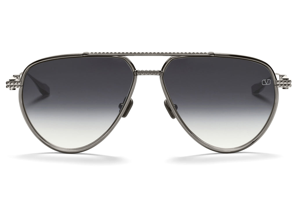 Valentino® Eyewear - V-Stud II Sunglasses Black Rhodium with Grey Gradient Lenses