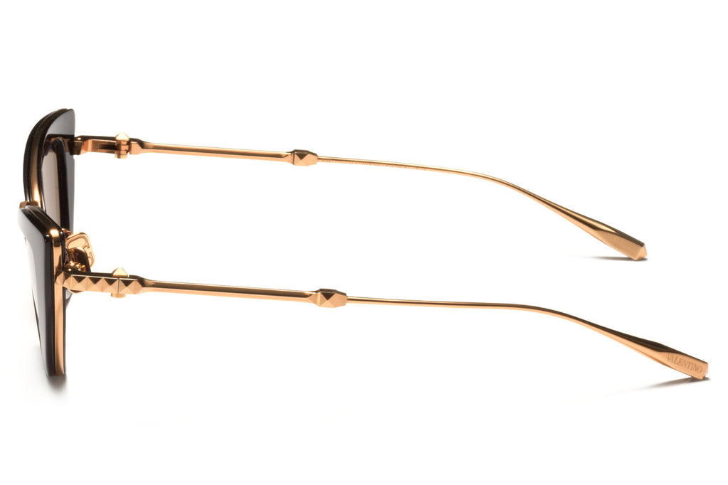 Valentino® Eyewear - VIII Sunglasses Rose Gold & Solid Black with Dark Grey Lenses