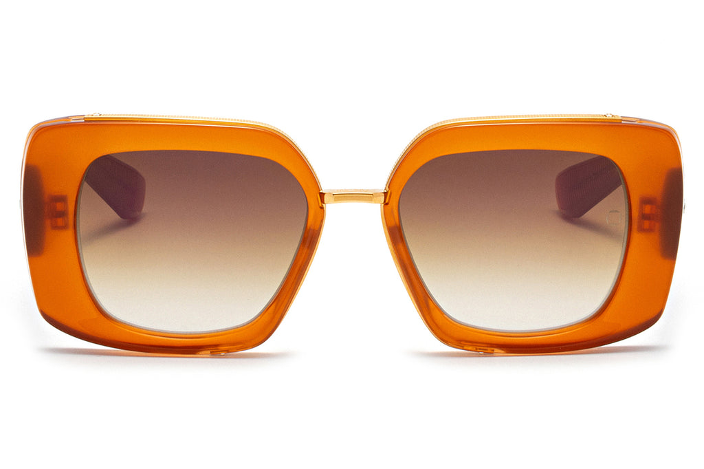 Akoni - Virgo Sunglasses Cloudy Orange - Gold with Dark Brown Gradient Lenses