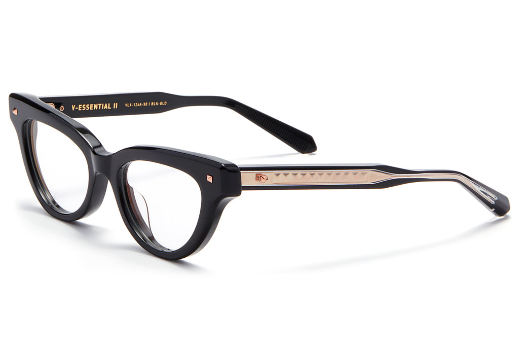 Valentino® Eyewear - V-Essential II Eyeglasses Black & White Gold