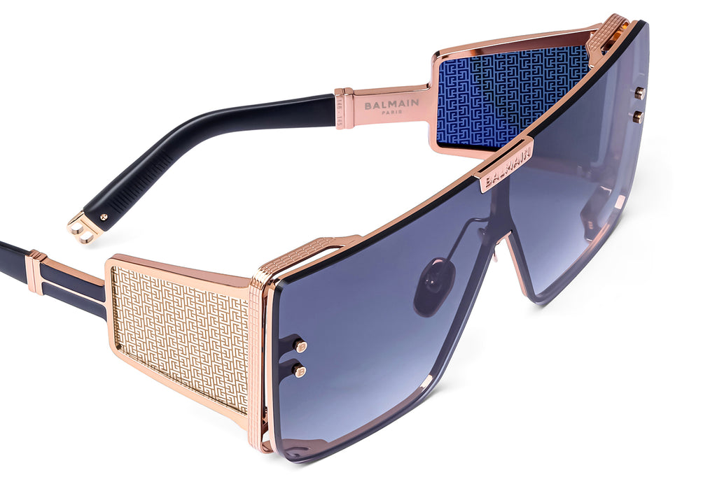 Balmain® Eyewear - Wonder Boy Sunglasses Rose Gold - Black & Champagne  with Grey Gradient Lenses