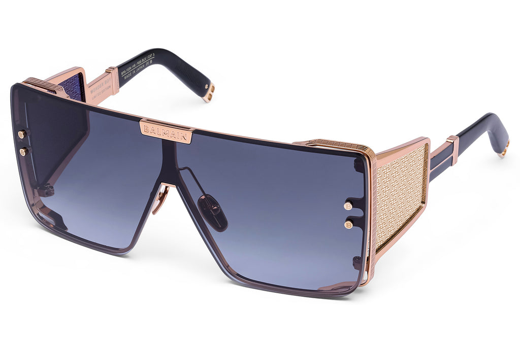 Balmain® Eyewear - Wonder Boy Sunglasses Rose Gold - Black & Champagne  with Grey Gradient Lenses