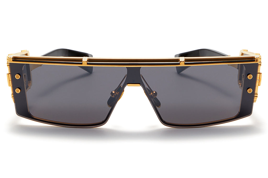 Balmain® Eyewear - Wonder Boy III Sunglasses Gold & Black with Dark Grey - Black Flash Mirror Lenses