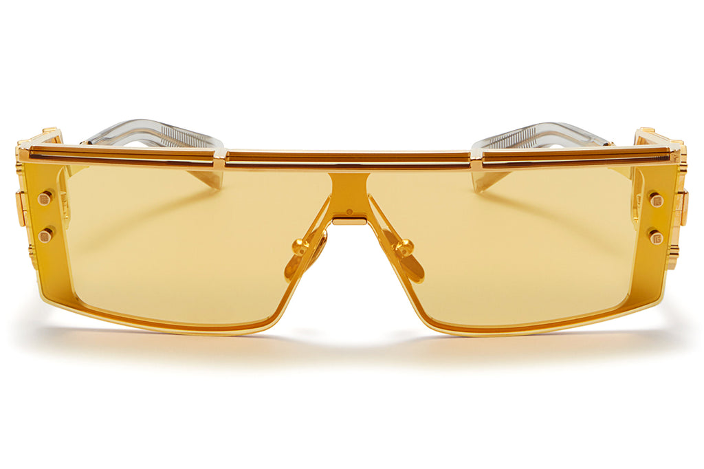 Balmain® Eyewear - Wonder Boy III Sunglasses Gold & Grey Crystal with Amber - Bronze Mirror Lenses