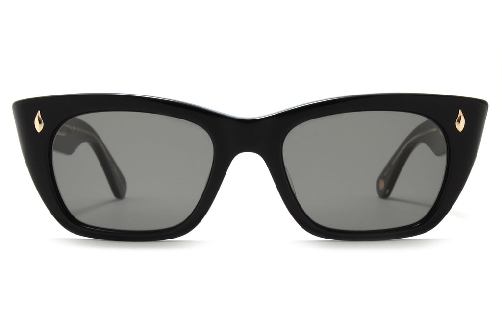 Garrett Leight - Webster Sunglasses Black with G15 Lenses