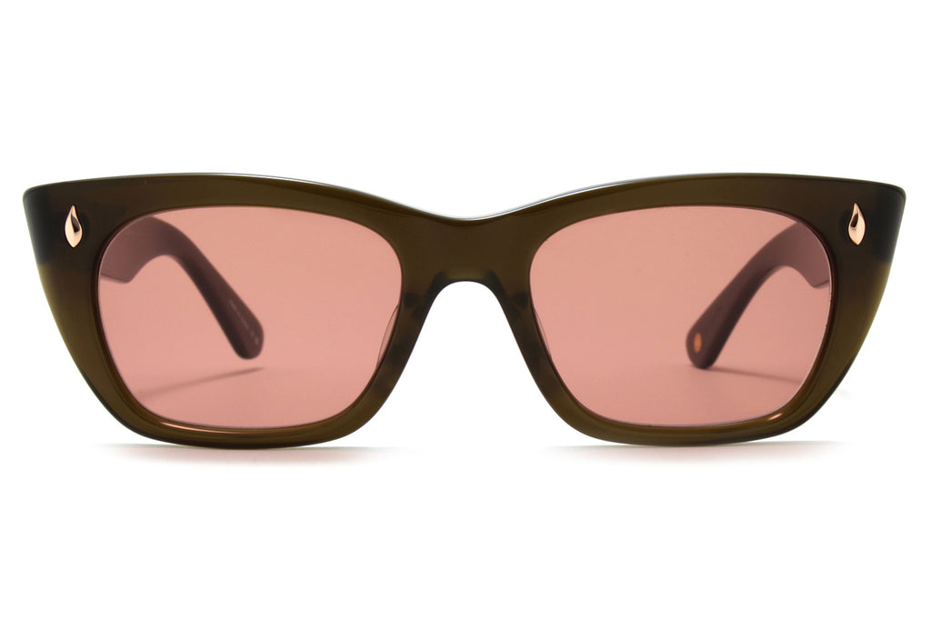 Garrett Leight - Webster Sunglasses Mudstone with Bordeaux Lenses