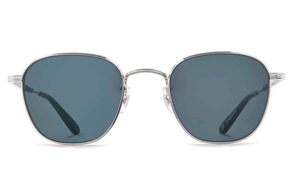 Garrett Leight - World Sunglasses Silver-Sea Grey with Semi-Flat Blue Smoke Lenses