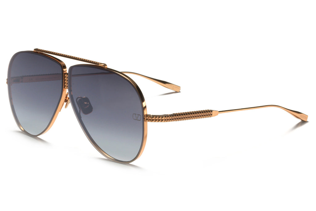 Valentino® Eyewear - XVI Sunglasses Rose Gold with Dark Grey - Black Flash Mirror Lenses