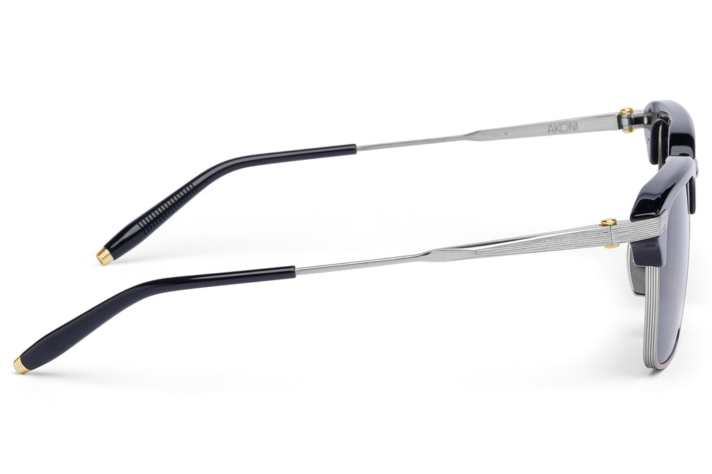 Akoni - Euclid Sunglasses Brushed Black Palladium & Black with Dark Grey Lenses
