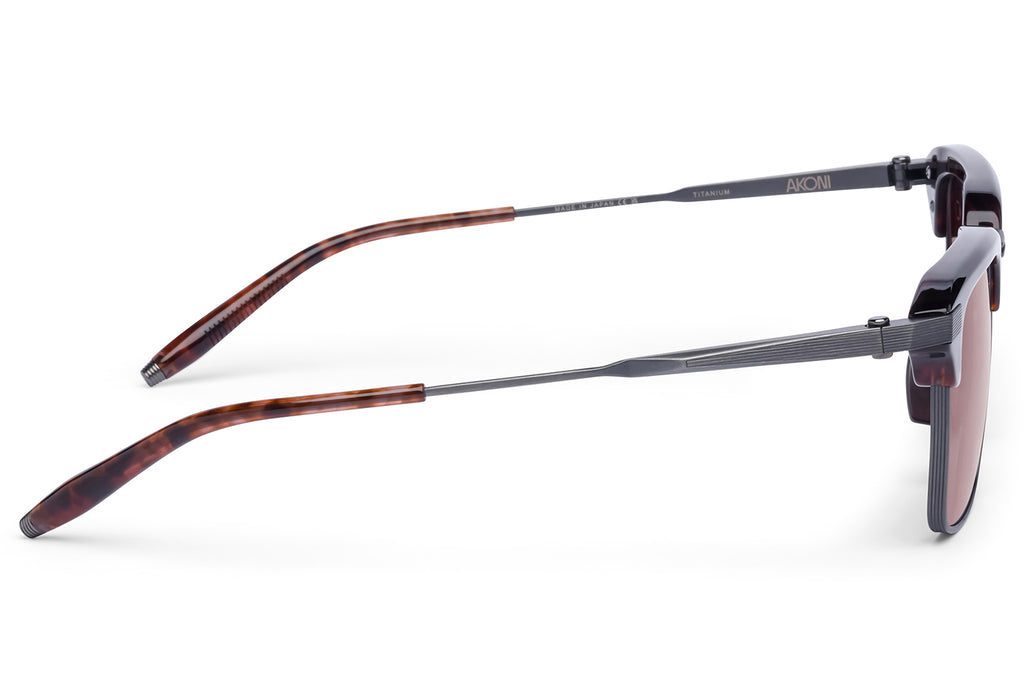 Akoni - Euclid Sunglasses Brushed Pewter & Dark Havana with Mars Lenses